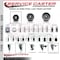 Service Caster 3'' Semi Steel Swivel 1-3/4'' Expanding Stem Caster Set 2 Total Lock Brakes, 4PK SCC-EXTTL20S315-SSR-2-S-2-134 - alternate 3